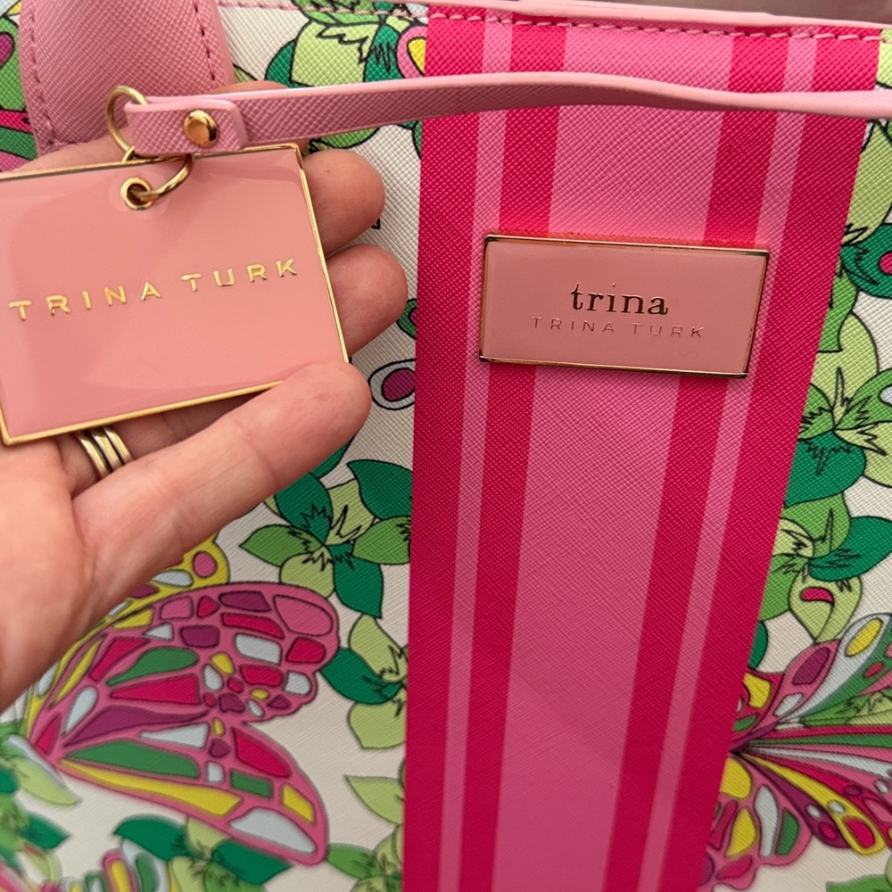 Pink Trina Turk Butterfly Tote Bag - Picture 4 of 8